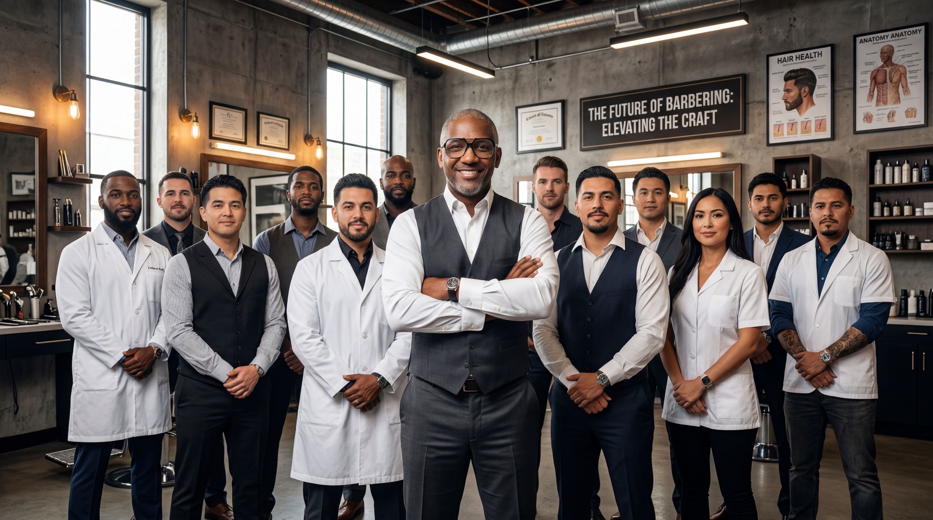 Elevated barber education in a premium modern setting