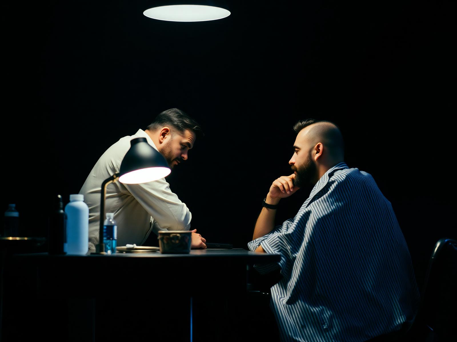 Premium consultation between barber and client
